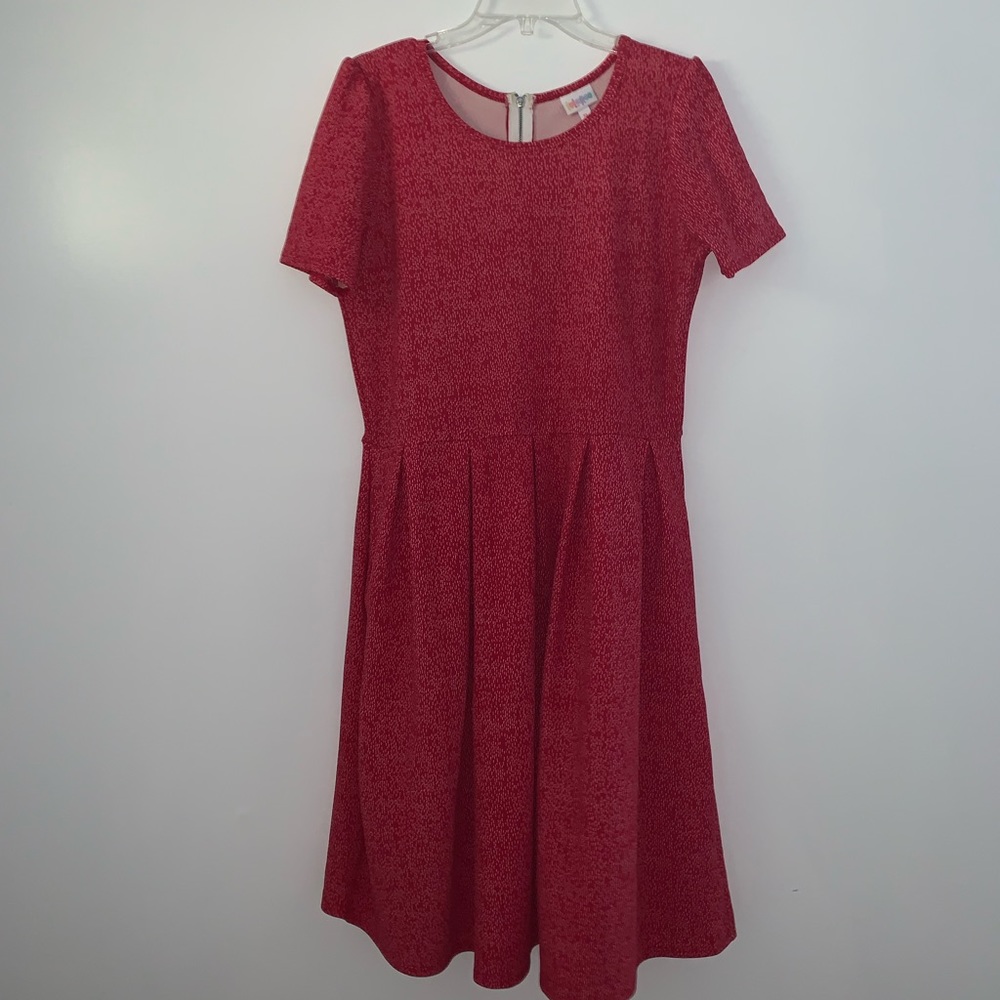 “LulaRoe” Red “Amelia” Dress